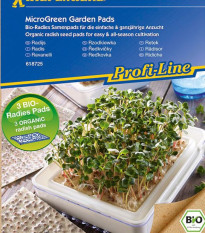 Mikrozelenina - náhradné pláty bio reďkovky - microgreen - 3 ks