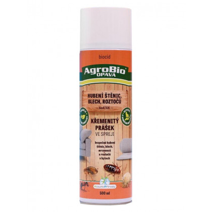 AgroBio - Kremenitý prášok v spreji - bioATAK - 500 ml