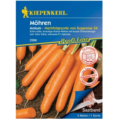 Semená mrkvy Mokum F1 - predaj výsevných pásikov - 5 m