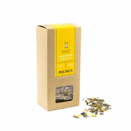 Gunpowder s malinou - BIO čajová zmes - predaj bylinných čajov - 65 g